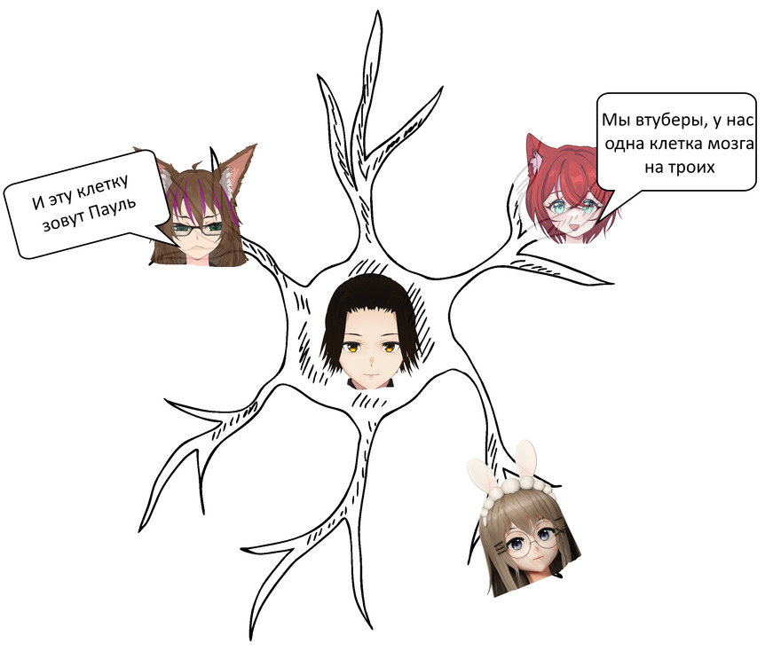 Одна клетка мозга на троих